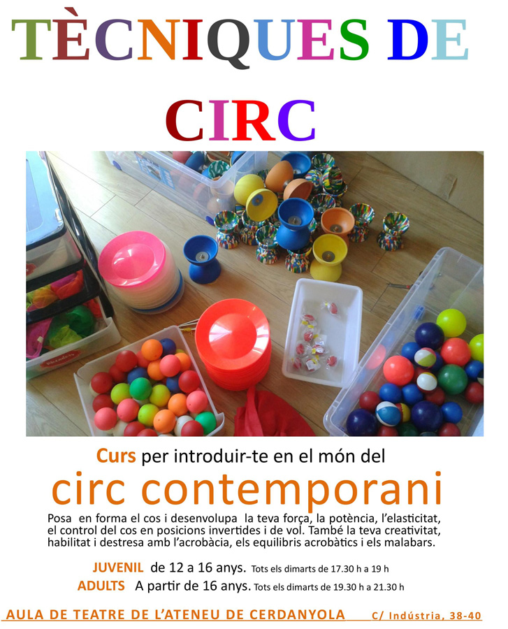 Curs de tècniques de circ a l'Ateneu