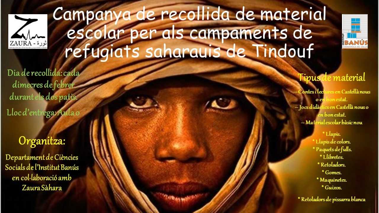 L'institut Banús treballa amb un centre escolar de Tindouf en diferents projectes educatius