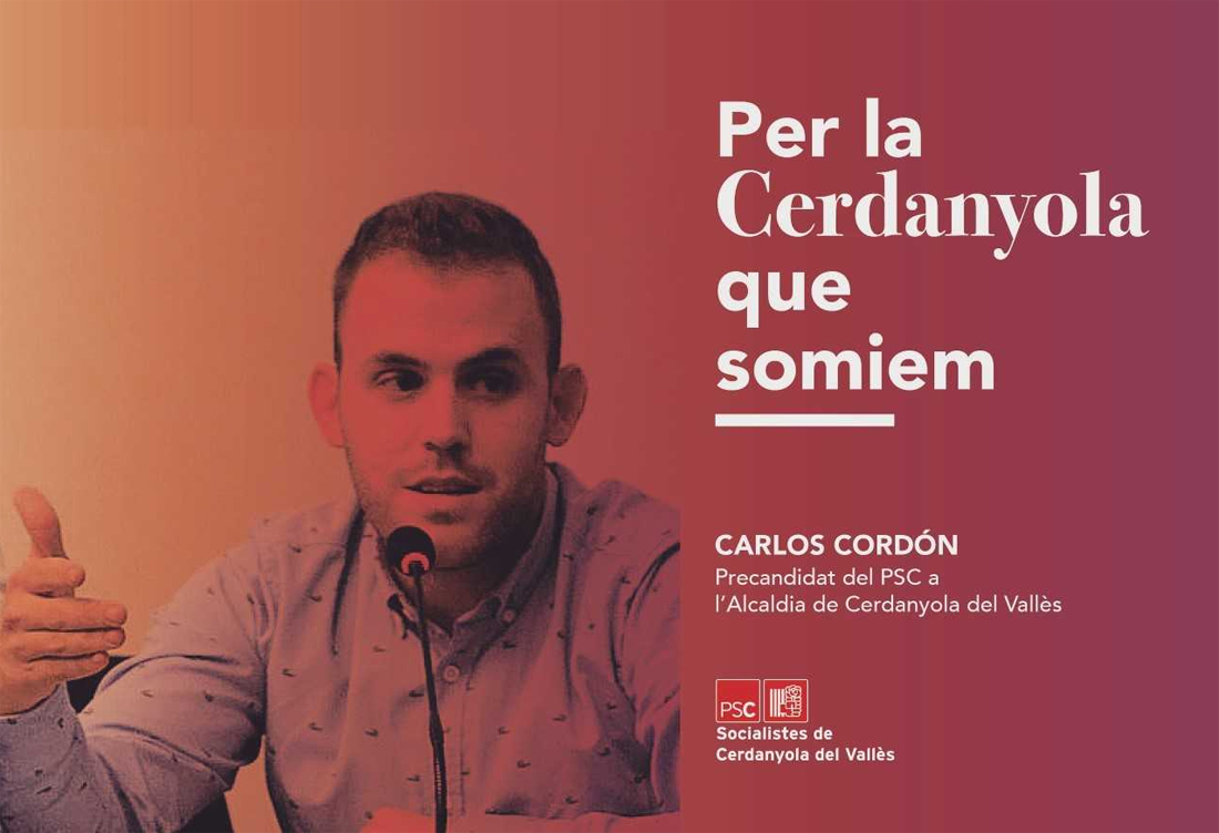 Carlos Cordón fa un pas endavant per ser l’alcaldable socialista al 2019
