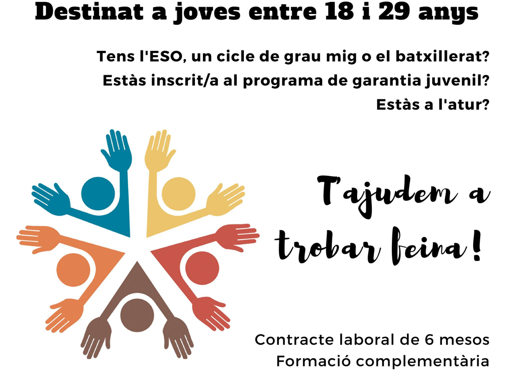 El programa 'Fem Ocupació per a Joves' torna a incentivar la contractació de joves