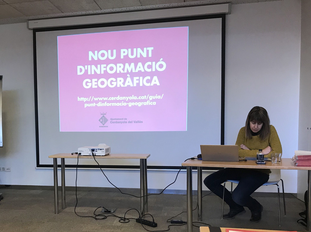 Cerdanyola presenta el nou Punt d'Informació Geogràfica com a cas d'èxit en una jornada per a usuaris de SIG (Sistemes d'Informació Geogràfica)