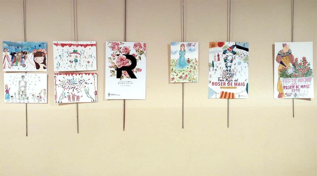 Exposició de les obres presentades al concurs per al cartell del Roser 2018