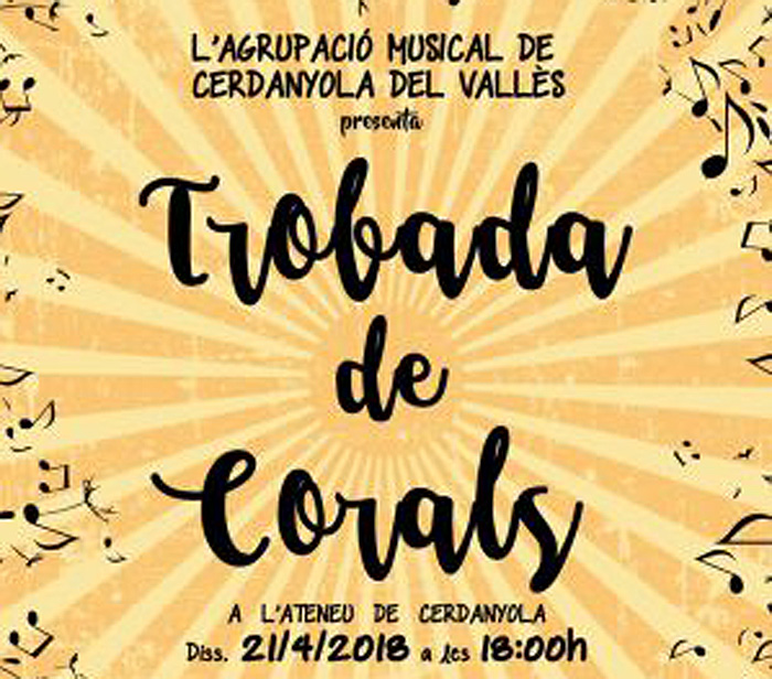 La Trobada de Corals de l'Agrupació inclourà música contemporània i ritmes populars