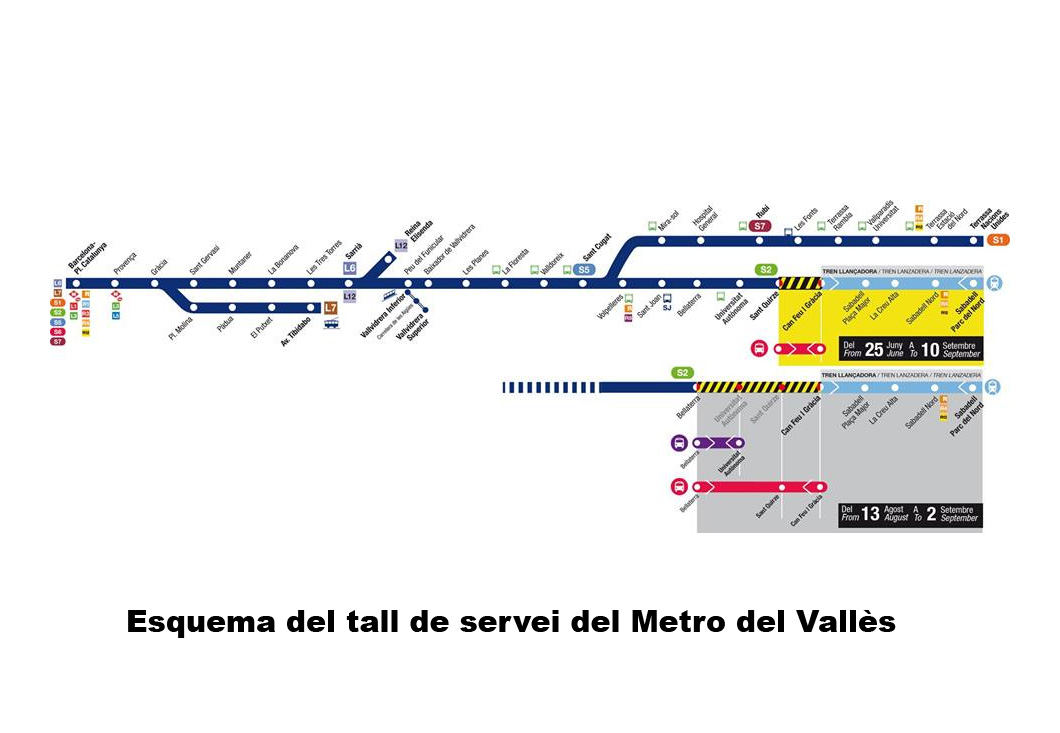 El servei del Metro del Vallès queda afectat per obres de millora
