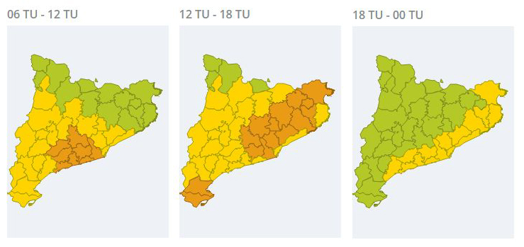 Protecció Civil activa l'alerta del Pla Inuncat de pluges