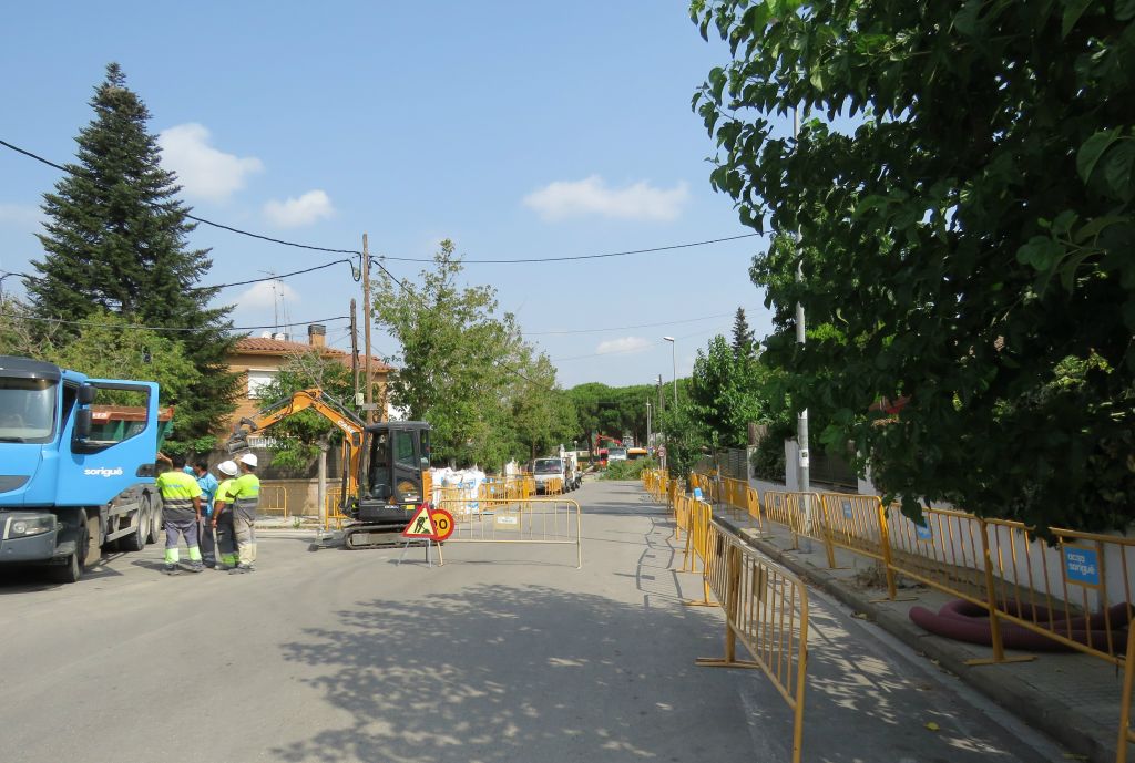 Obres de reurbanització dels carrers de la Martinica i de Santiago