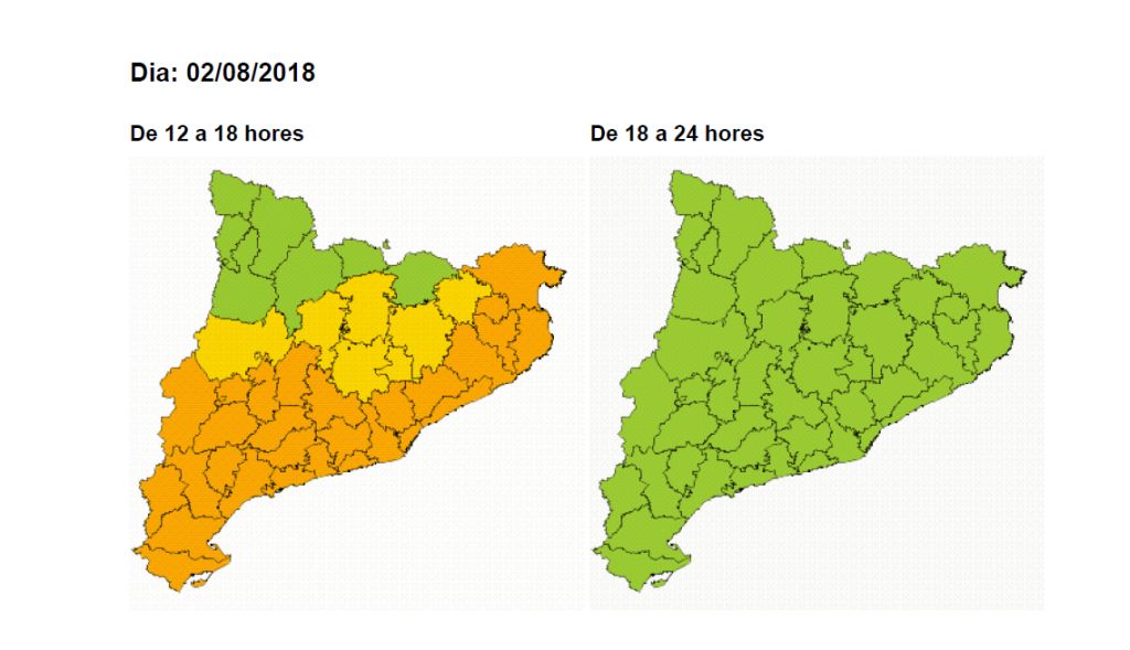 Activat en fase d'alerta el PROCICAT per onada de calor