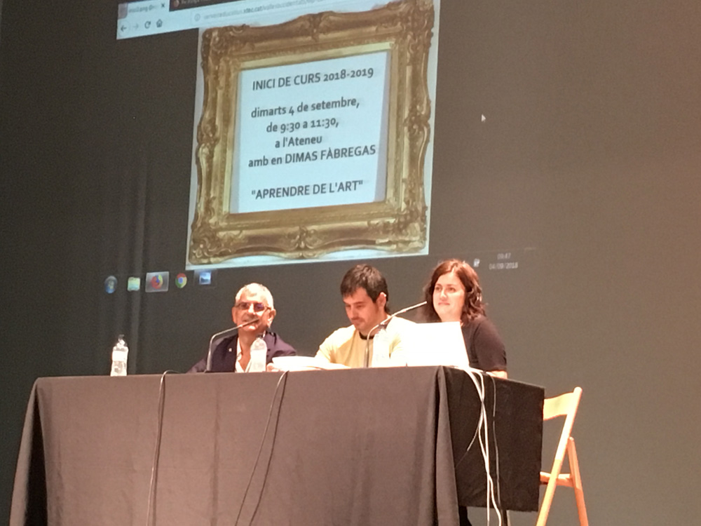 Una conferència sobre "aprendre l'art" inaugura el curs 2018-2019