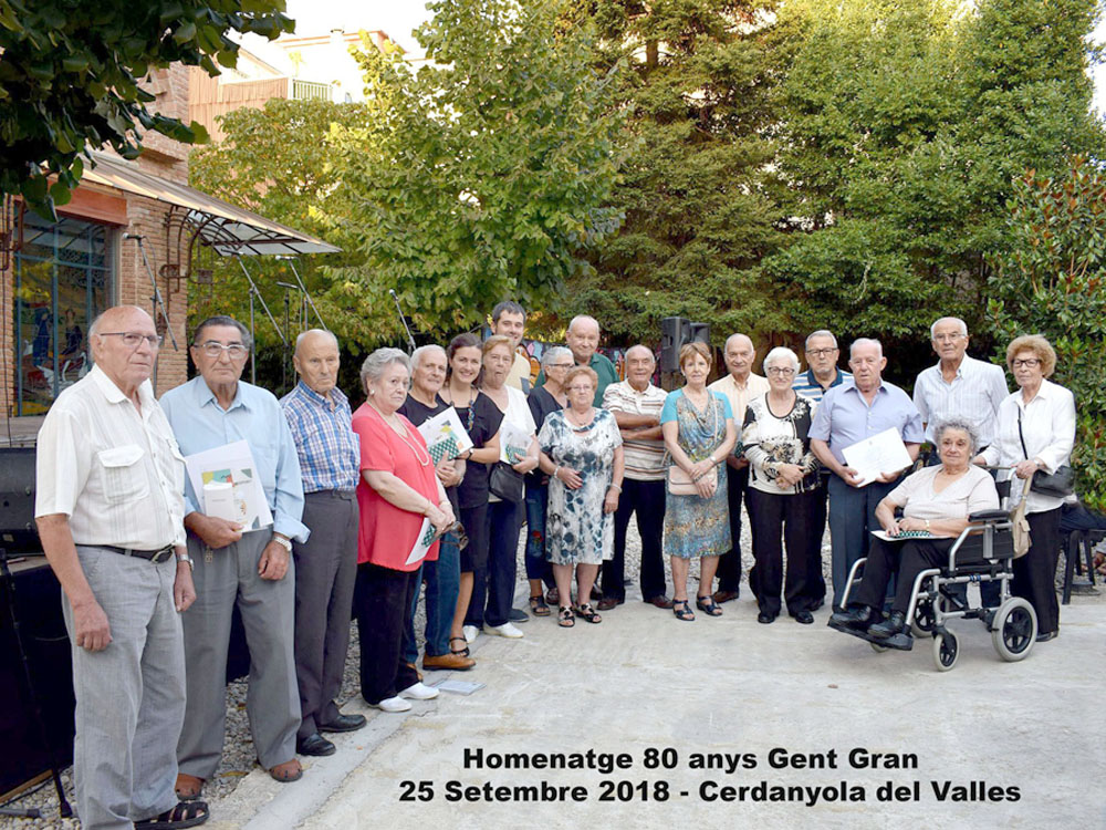 Agraïment i homenatge a les persones de la ciutat que fan 80 anys aquest any
