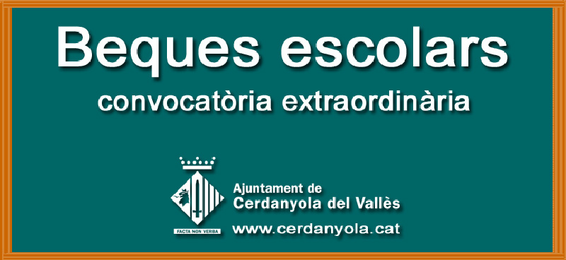 Convocatòria extraordinària de beques escolars per al curs 2018/2019