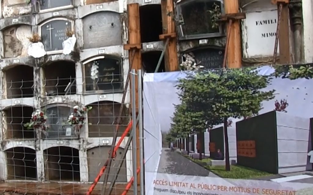 Accés limitat al bloc 3 de nínxols per obres de manteniment