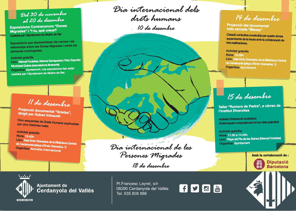 Cerdanyola commemora el dies internacionals dels Drets Humans i de les Persones Migrades
