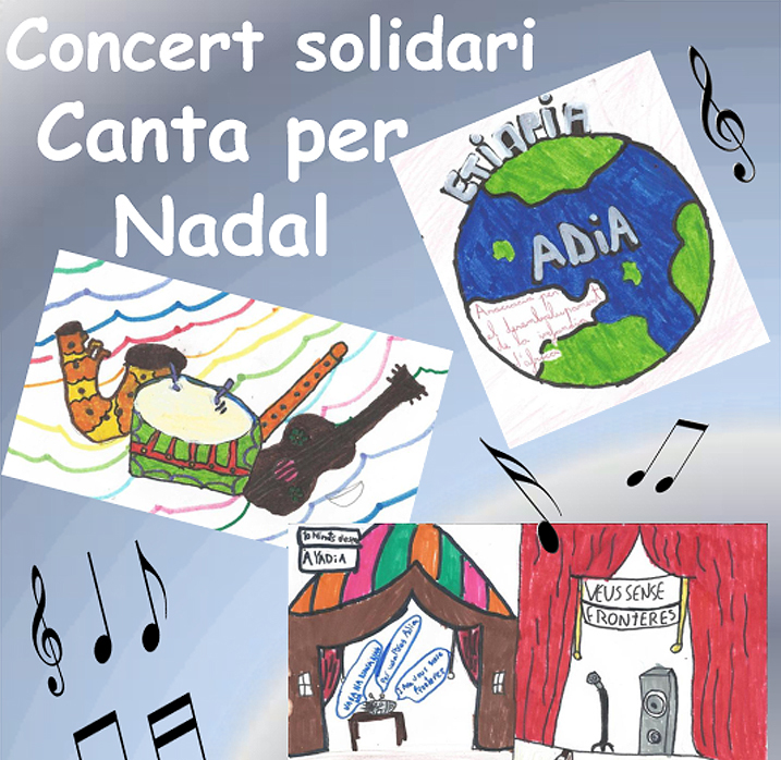 Veus Sense Fronteres i l'Escola Xarau canten per a ADIA