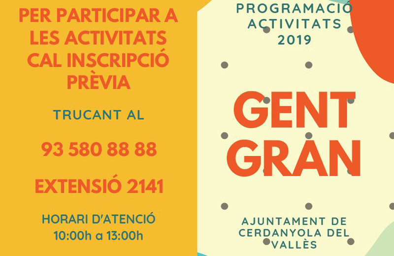Obertes les inscripcions per als tallers adreçats a la gent gran