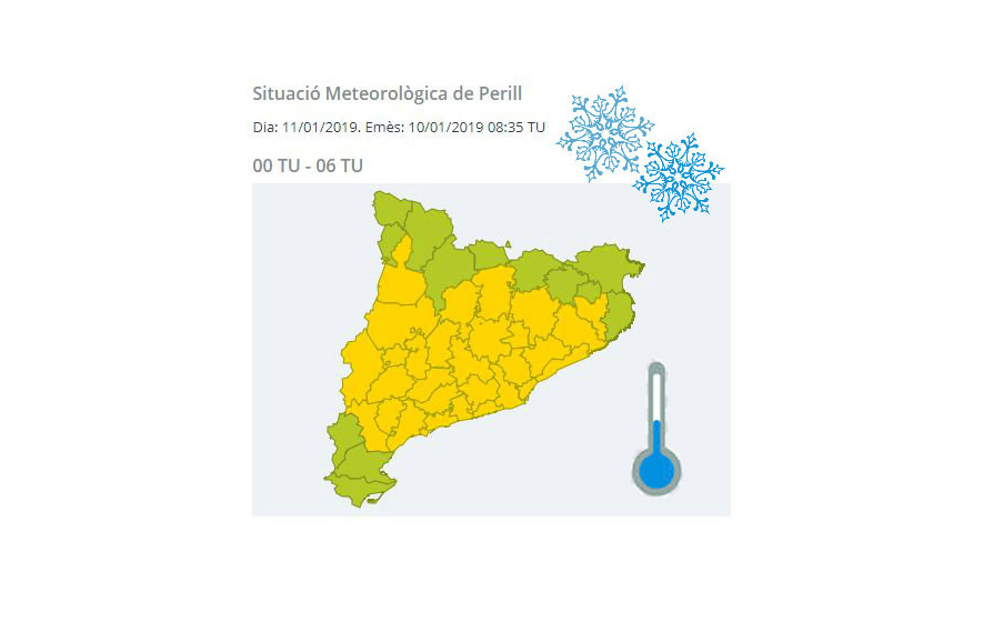 Avís de situació de risc per fred