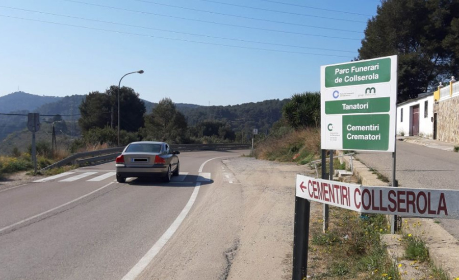 La carretera del cementiri de Collserola s’incorporarà a la xarxa viària de la Diputació
