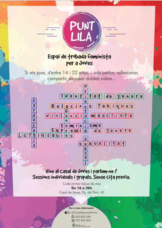 Punt Lila. Espai de trobada feminista al Casal de Joves