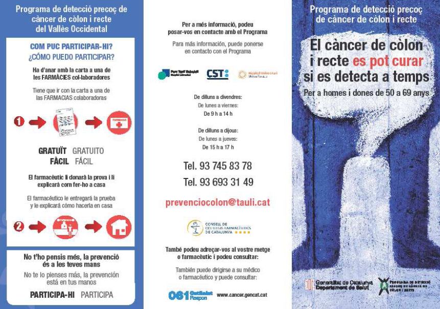 Segona ronda del programa de detecció precoç del càncer de còlon a la ciutat