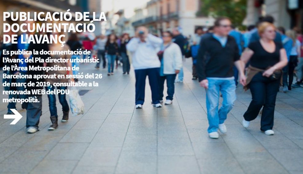 Obert el període d’informació pública de l’Avanç del Pla director urbanístic de l’Àrea Metropolitana de Barcelona