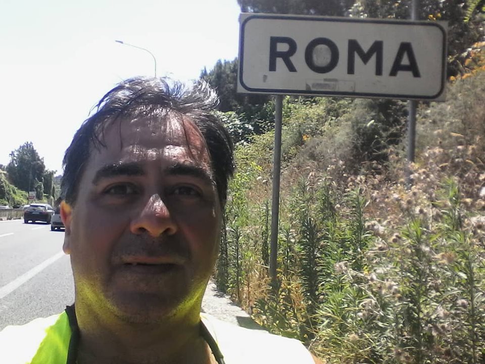 El cicloviatger Néstor Yuguero ja ha arribat a Roma