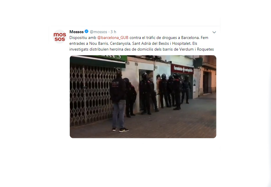 En marxa una operació policial contra el tràfic d'heroïna a Cerdanyola i altres tres poblacions metropolitanes