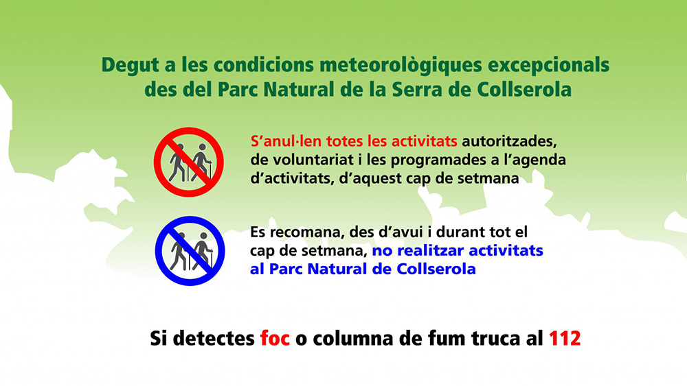 Es recomana no accedir al Parc de Collserola durant l'onada de calor