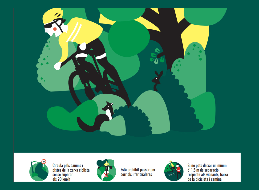 Collserola edita un nou mapa de camins per a ciclistes