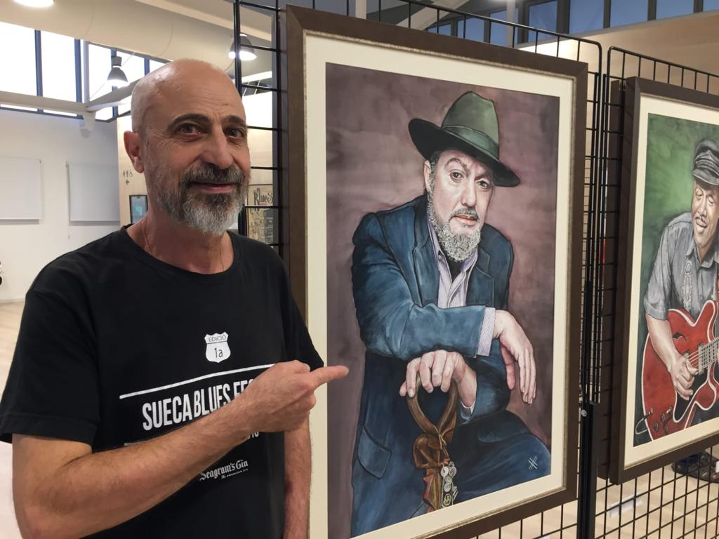 Pepe Farrés dibuixa les diferents cares del blues