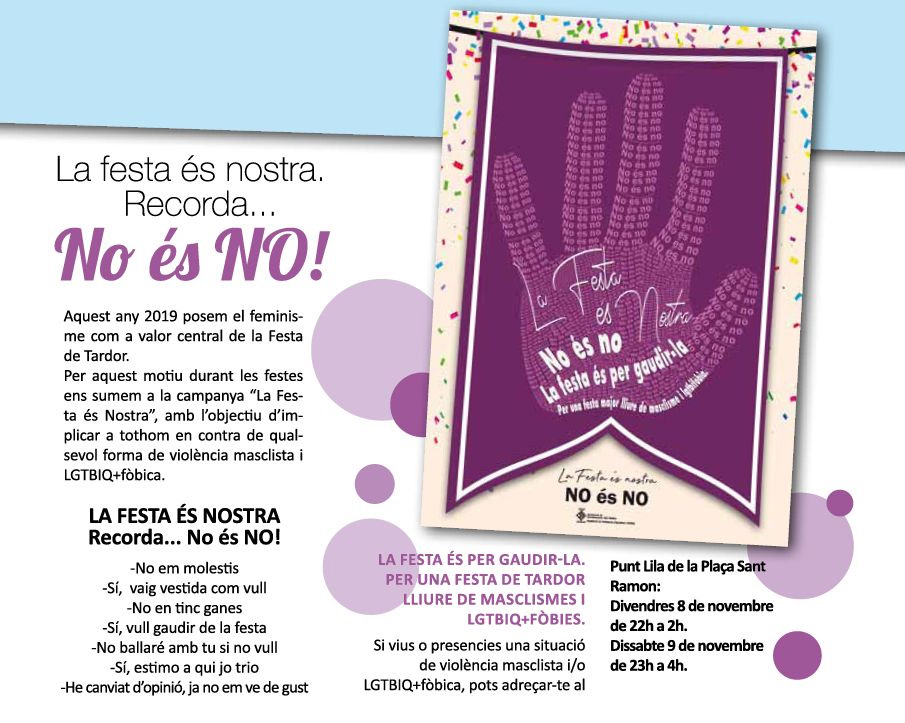 La Festa de Tardor Sant Martí, contra les violències masclistes