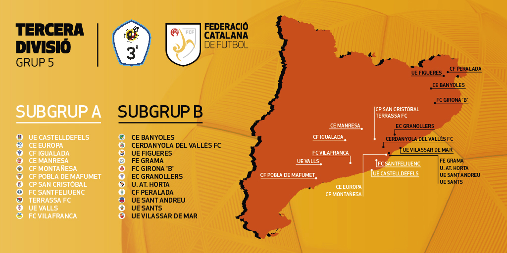 El Cerdanyola FC jugarà en el grup 5 B de Tercera Divisió