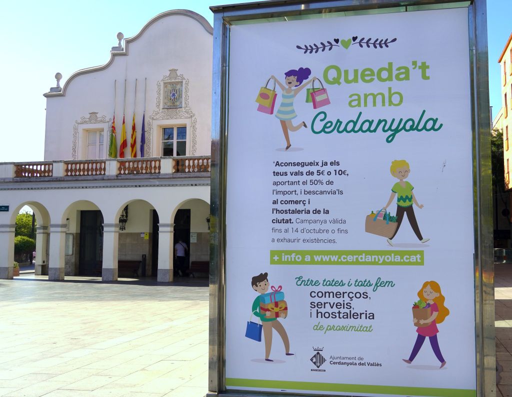 L’Ajuntament ofereix un punt de suport a la campanya de vals de compra ‘Queda’t amb Cerdanyola’